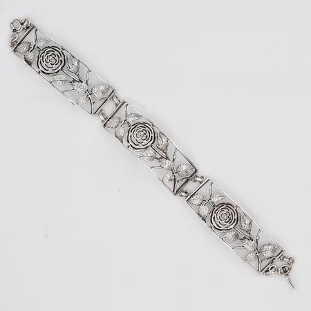 Armband, 18,5cm, bredd 18mm, silver 830/1000 Vikt: 17,8 g