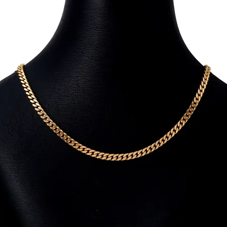 Halskedja Pansar, 18K guld, Balestra Italien, svensk kontrollstämpel, längd 43,0 cm, bredd 4 mm, tjocklek 2 mm, fint skick Vikt: 27,7 g