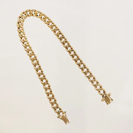 Armband, Pansar, längd: 21 cm, bredd: 6 mm, ihåligt, 18K guld. Vikt: 10,7 g