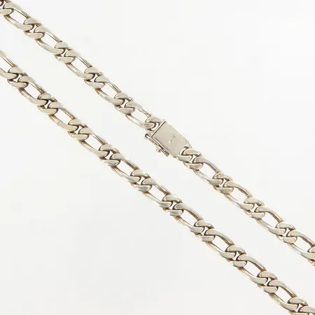 Kedja Figaro, 45,5 cm, bredd 7,5mm, silver 925/1000 Vikt: 57,8 g