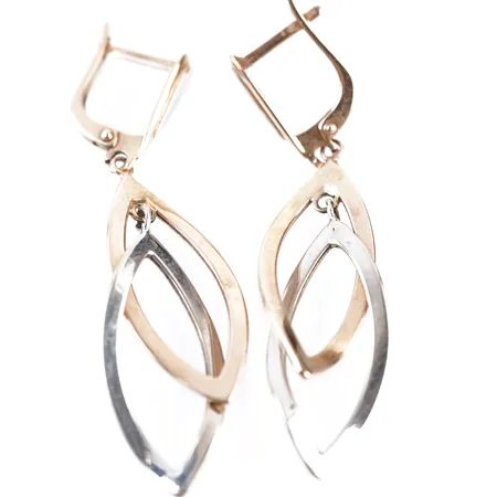 Örhängen, 50mm x 15mm, 14k Vikt: 4,3 g