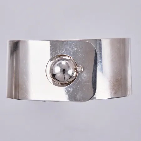 Stel armring, Ø 6,5cm, bredd: ca 3cm, silver, 925/1000 Vikt: 34,5 g