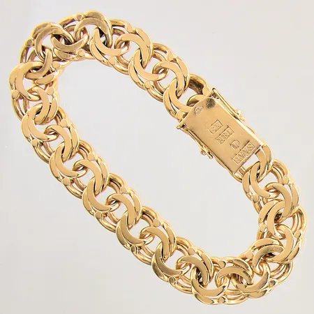 Armband Bismarck, längd 20cm, bredd 12mm, 18K Vikt: 57,5 g