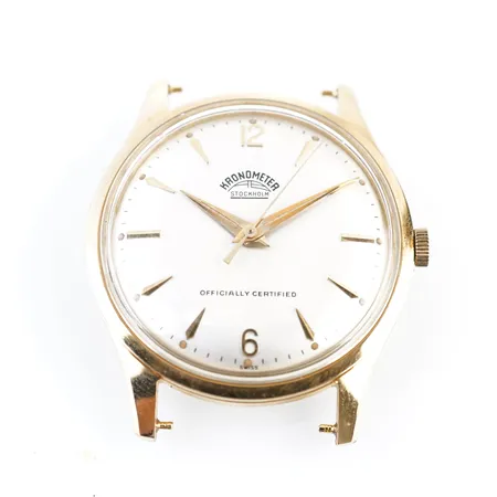 Herrur Kronometer Stockholm, 18k, Ø34mm, manuell.