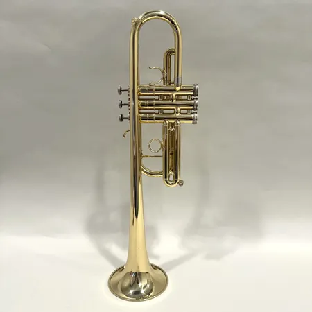 Trumpet Getzen Eterna II, serie-nr: RA1763, längd 50cm, mässing, lätt bruksslitage, en extra stämsläde medföljer, saknar munstycke, manual, informationsblad Skickas med postpaket.