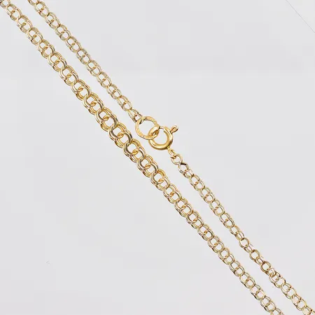 Kedja Bismarck, 47cm, bredd 2,5-4,5mm, defekt klämd länk, 18K Vikt: 5,1 g