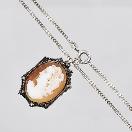 Kedja Pansar, 60cm, hänge 18x29mm, silver 800/835/1000 Vikt: 8,8 g