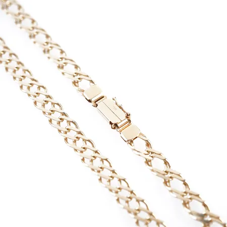 Halskedja, 50,5cm, bredd 7,5mm, 14k Vikt: 33,3 g