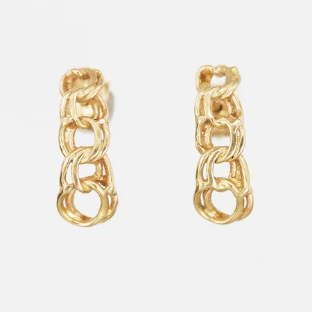 Ett par örhängen, Bismarck, längd: 14mm, bredd: 5mm, bruksskick, 18K guld. Vikt: 1,4 g