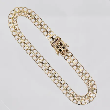 Armband X-länk, 17,5cm, bredd 6,5mm, 18K Vikt: 8,5 g
