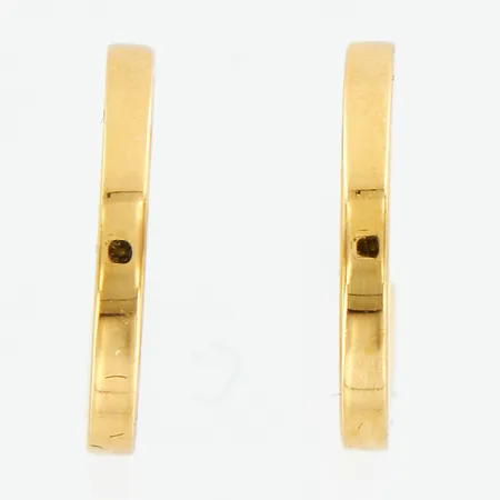 Ett par örhängen Skultuna, SB Cuff guldpläterat stål, Ø12mm, bredd:2mm, smyckespåse, originalask medföljer Vikt: 0 g