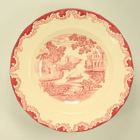 Fem djupa tallrikar, Rörstrand Bengali, Ø 24cm, krackeleringar förekommer Vikt: 0 g Skickas med postpaket.