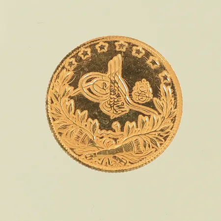 Mynt Turkisk Lira, Ø22mm, 21K, 7,2g Vikt: 7,2 g