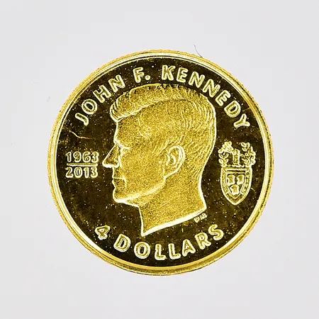 Minnesmynt, John F Kennedy / British Virgin Islands Queen Elizabeth II, Ø 10,9mm, 21K Vikt: 0,4 g