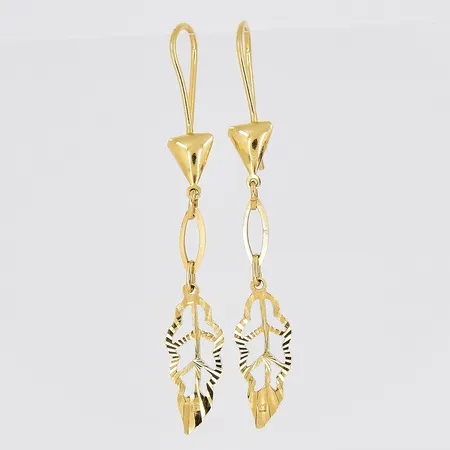 Ett par örhängen, längd 52mm, 18K Vikt: 3 g