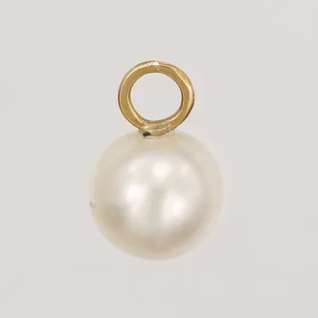 Hänge med odlad pärla, Ø 8 mm, 18K guld. Vikt: 0,8 g