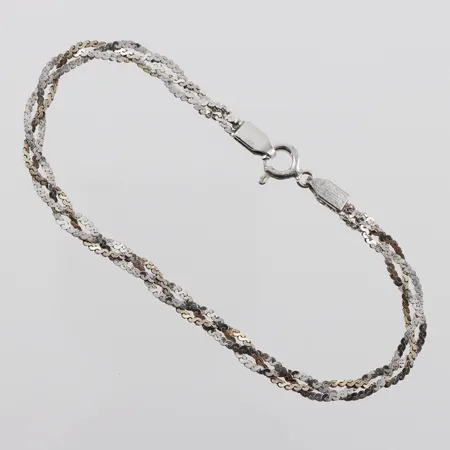 Armband , längd ca 17cm, bredd ca 3mm, silver Vikt: 2,6 g