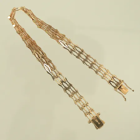 Armband, längd 19cm, bredd 6mm, 14K, 12,7g Vikt: 12,7 g