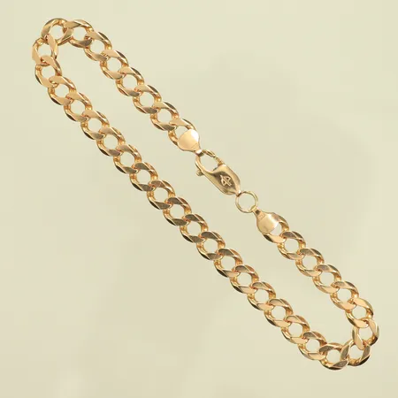 Armlänk, platt pansar, längd 21,5cm, bredd 6mm, 18K, 12,9g Vikt: 12,9 g