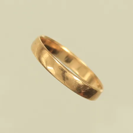 Ring, stl 20, bredd 4mm, sliten, 18K, 2,9g 