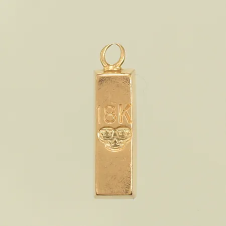 Hänge tacka, 16x5x3,5 mm, trasig ögla, 18K Vikt: 4,1 g