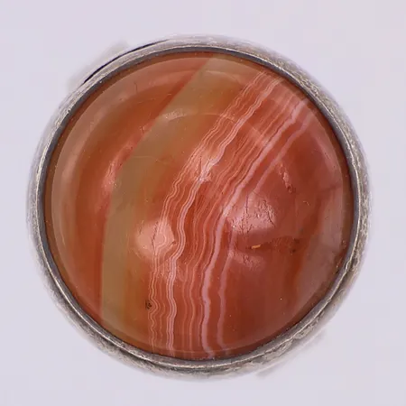 Ring, agat, regelbar storlek, Hallberg år 1972, 925/1000 silver Vikt: 9,3 g