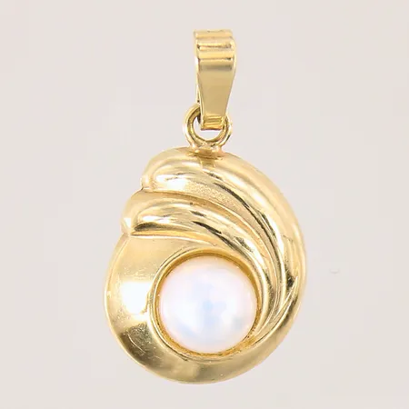 Hänge med odlad pärla Ø5,8mm, 21x12mm, 14K Vikt: 1,1 g