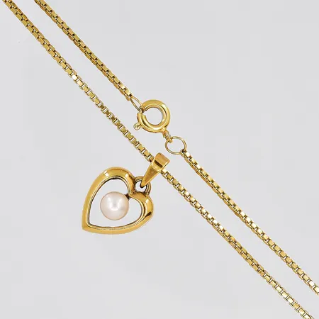 Hänge hjärta, 12x20mm inklusive ögla, förgylld, silver 925/1000 medföljande kedja gulfärgad metall Vikt: 1,7 g