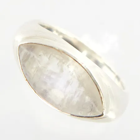 Ring med sten, stl 17¾, bredd: 3-10mm, silver 925/1000 Vikt: 9,1 g