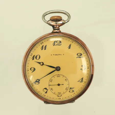 Fickur, Viking, Ø 50mm, serienr: 2031182, klockkedja i metall, Silver 800/1000, 84,4g Vikt: 0 g