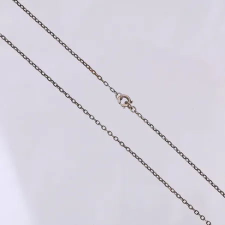 Kedja, Ankar, 60,3cm, bredd 2mm, låset defekt saknar ögla, 835/1000 silver Vikt: 3,4 g
