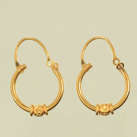 Örhängen, längd 19mm, bredd 13mm, 21K, 1,5g 