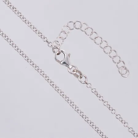 Kedja Ankarlänk, längd: ca 46cm, bredd: ca 2mm, justerbar,  silver, 925/1000 Vikt: 4,2 g
