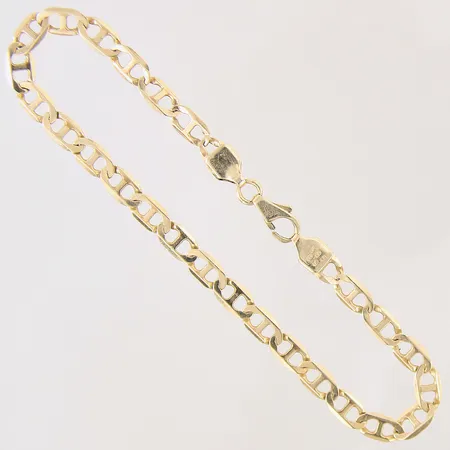 Armband Pansar med stav, längd 24cm, bredd 5,5mm, ojämnheter, 14K Vikt: 9,3 g