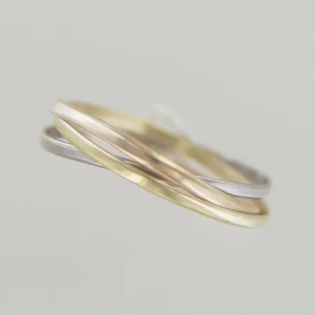 Ring 3 färger, Ø 19½ mm, 18K Vikt: 1,9 g
