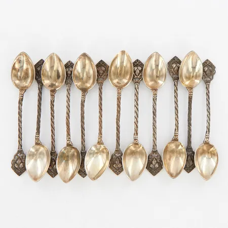 12 moccaskedar, silver 830/1000 Vikt: 84 g