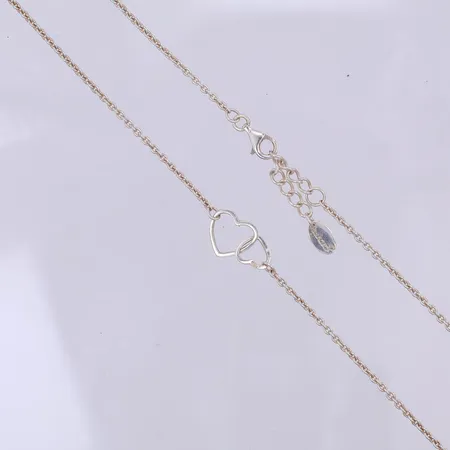 Collier, hjärtan, Ankar, 43-47cm, Sahara, 925/1000 silver Vikt: 7,1 g