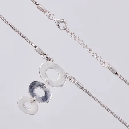 Collier, längd: ca 41-43,5cm, bredd: ca 2-15mm, stämplad GFAB, 925/1000, silver Vikt: 11,3 g