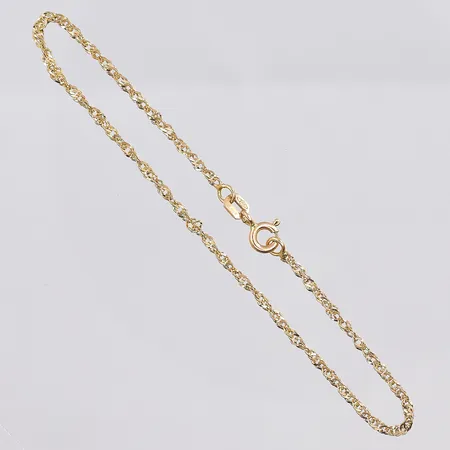 Armband Singapore, 18cm, bredd 1,8mm, 18K Vikt: 1,2 g