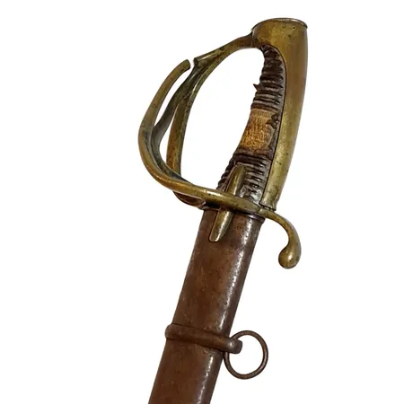 Sabel, Sverige, m/1814 för kavallerimanskap, sabel total längd 97 cm, klinga 84 cm, klinga märkt "Manufacture de Solingen", rostanlupen, slitage, del i fästet avbrutet, glapp mellan klinga/kavel, vikt inkl. balja omkring 1950 gram