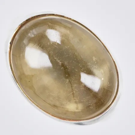 Ring med Gulsten, stl ca 18½, bredd ca 3-15mm, 925/1000 silver  Vikt: 12,6 g