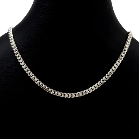 Halskedja Pansar, silver 925/1000, längd 42 cm, bredd 4 mm Vikt: 19,5 g