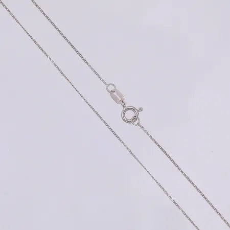 Kedja, Pansar, 38,5cm, bredd 0,8mm, vitguld, importstämpel, 18K Vikt: 1,4 g