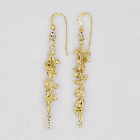 Ett par örhängen, längd 62mm, förgyllt silver 925/1000 Vikt: 3,7 g