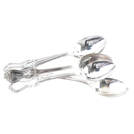 Kaffeskedar, 12st, silver, 11,5cm Vikt: 75 g