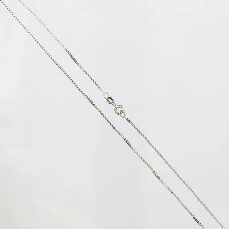 Kedja Venezia, längd 42,5cm, bredd 1mm, vitguld, 18K  Vikt: 4,6 g