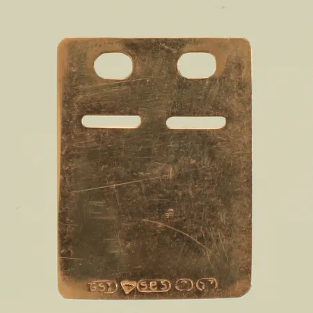 Id-bricka, 23x17mm, graverad 14K 1,3g Vikt: 1,3 g