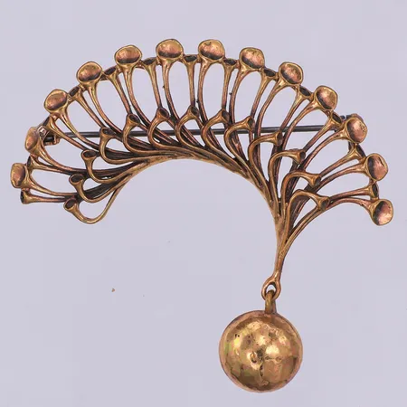 Brosch, renlav av Hannu Ikonen, ca 60 x 55mm, brons