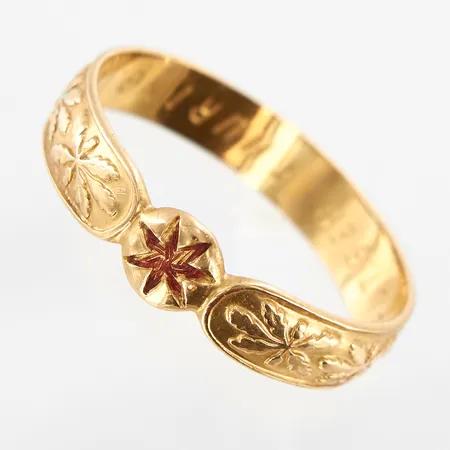 Ordensring, Ø28mm, bredd: 6mm, gravyr, 18K Vikt: 6,4 g