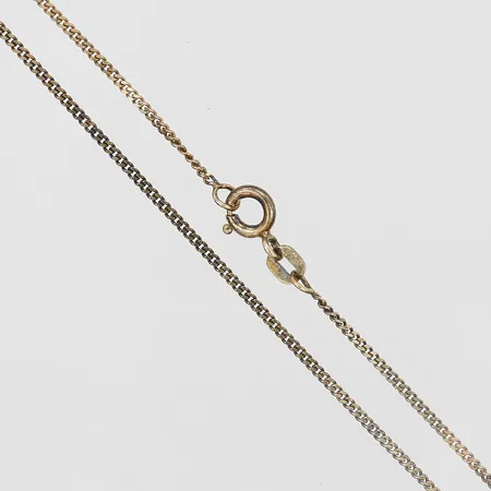 Kedja, Pansar, längd: 50 cm, bredd: 1,5 mm, förgylld, silver. Vikt: 2,3 g